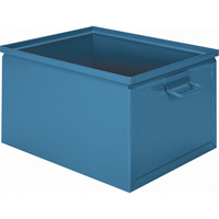 Steel Stacking Box, 7.5" W x 13" D x 6" H, Blue CA813 | King Materials Handling