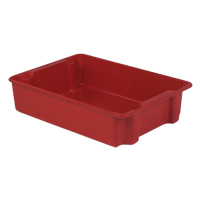 Stack-N-Nest<sup>®</sup> Plexton Containers, 24" W x 34.1" D x 8.1" H, Red CD191 | King Materials Handling