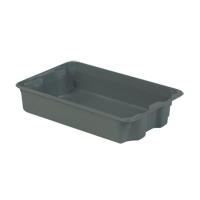Stack-N-Nest<sup>®</sup> Plexton Containers, 14.8" W x 24.3" D x 5.1" H, Grey CD198 | King Materials Handling
