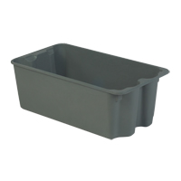 Stack-N-Nest<sup>®</sup> Plexton Containers, 16.9" W x 30.6" D x 11.1" H, Grey CD204 | King Materials Handling