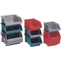 Stack-N-Nest<sup>®</sup> Plexton Hoppers, 11.4" W x 24" D x 7.9" H, Grey CD272 | King Materials Handling