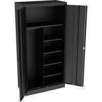 Combination Cabinet, 36" W x 18" D x 72" H, Black CG084 | King Materials Handling