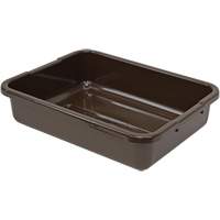 All-Purpose Ribbed-Bottom Storage Tub, 5" H x 15" D x 21" L, Plastic, Brown CG210 | King Materials Handling