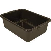 All-Purpose Flat-Bottom Storage Tub, 7" H x 15" D x 21" L, Plastic, Brown CG213 | King Materials Handling