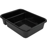 All-Purpose Compartmentalized Storage Tub, 7" H x 15" D x 20" L, Plastic, Black CG218 | King Materials Handling