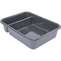 All-Purpose Compartmentalized Storage Tub, 5" H x 15" D x 20" L, Plastic, Grey CG220 | King Materials Handling