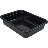 All-Purpose Flat-Bottom Storage Tub, 5" H x 17" D x 22" L, Plastic, Black CG221 | King Materials Handling