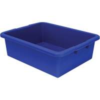 All-Purpose Ribbed-Bottom Storage Tub, 7" H x 17" D x 22" L, Plastic, Blue CG225 | King Materials Handling