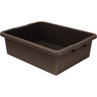 All-Purpose Ribbed-Bottom Storage Tub, 7" H x 17" D x 22" L, Plastic, Brown CG226 | King Materials Handling