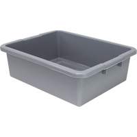 All-Purpose Ribbed-Bottom Storage Tub, 7" H x 17" D x 22" L, Plastic, Grey CG227 | King Materials Handling