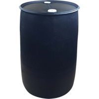 Polyethylene Drums, 55 US gal (45 imp. gal.), Closed Top, Black DC530 | King Materials Handling