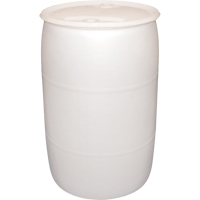 Polyethylene Drums, 55 US gal (45 imp. gal.), Closed Top, Natural DC531 | King Materials Handling
