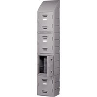 Locker, 15" x 15" x 31", Grey, Assembled FC691 | King Materials Handling