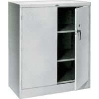 Counter High Cabinets, Steel, 2 Shelves, 42" H x 36" W x 21" D, Grey FF986 | King Materials Handling