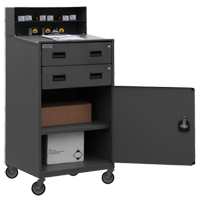 Shop Desk, 23" W x 20" D x 51" H, Grey FG789 | King Materials Handling