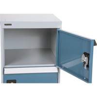 Two-Door Pedestal Workbench, 28" H x 18" W x 21" D FH667 | King Materials Handling