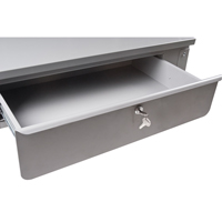 Wall-Mounted Shop Desk, 34-1/2" W x 28" D x 31" H, Grey FI518 | King Materials Handling