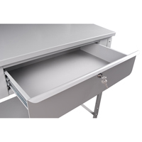 Open Floor Style Shop Desk, 34-1/2" W x 30" D x 53" H, Grey FI519 | King Materials Handling