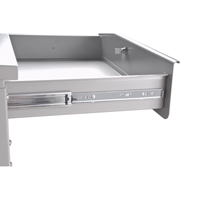 Cabinet Style Shop Desk, 34-1/2" W x 30" D x 53" H, Grey FI520 | King Materials Handling