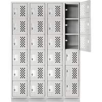 Assembled Clean Line™ Perforated Economy Lockers FL354 | King Materials Handling