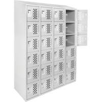 Assembled Clean Line™ Perforated Economy Lockers FL355 | King Materials Handling