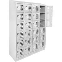 Assembled Clean Line™ Perforated Economy Lockers FL356 | King Materials Handling