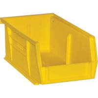 Hook-On Bins, 4" W x 3" H x 7" D, Yellow, 10 lbs. Capacity FM022 | King Materials Handling