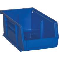 Hook-On Bins, 4" W x 3" H x 7" D, Blue, 10 lbs. Capacity FM023 | King Materials Handling