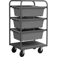 Mobile Tub Rack, Double-sided, 3 bins, 26" W x 18" D x 42" H FM024 | King Materials Handling