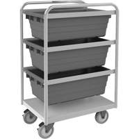 Mobile Tub Rack, Double-sided, 3 bins, 26" W x 18" D x 42" H FM028 | King Materials Handling