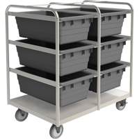 Mobile Tub Rack, Double-sided, 6 bins, 26" W x 36" D x 42" H FM029 | King Materials Handling