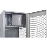 Gear Locker with Door, Steel, 24" W x 24" D x 72" H, Grey FN466 | King Materials Handling