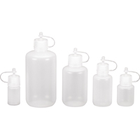 Narrow-Mouth Bottles, Round, 1/2 oz., Plastic HB233 | King Materials Handling