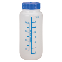 Wide-Mouth Bottles, Round, 16 oz., Plastic HC678 | King Materials Handling