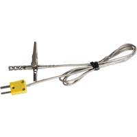 Type K Air Oven/Freezer Thermocouple Probe with ISO Certificate, 200 °C (392°F) Max. Temp. IC756 | King Materials Handling