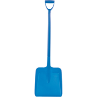One Piece Food Processing Shovel, 13" x 12" Blade, 54" Length, Plastic, Blue JB860 | King Materials Handling