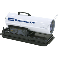 Tradesman<sup>®</sup> Forced Air Heater, Fan, Kerosene, 75,000 BTU/H JG957 | King Materials Handling