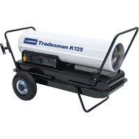 Tradesman<sup>®</sup> Forced Air Heater, Fan, Kerosene, 125,000 BTU/H JG958 | King Materials Handling