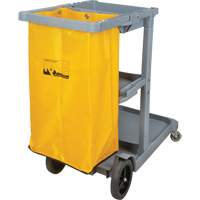 Janitor Cart, 44" x 20" x 38", Plastic, Grey JN515 | King Materials Handling