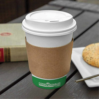 Kraft Coffee Cup Sleeves, Paper, 12 oz. - 20 oz., Brown JP924 | King Materials Handling