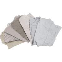 Recycled Material Wiping Rags, Cotton, White, 25 lbs. JQ111 | King Materials Handling