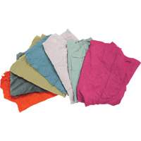 Recycled Material Wiping Rags, Terrycloth, Mix Colours, 25 lbs. JQ112 | King Materials Handling