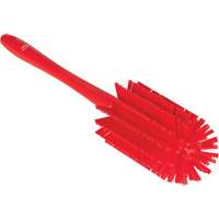Medium Brush with Handle, Stiff Bristles, 17" Long, Red JQ185 | King Materials Handling