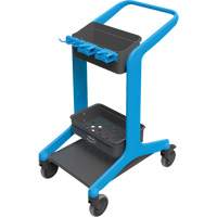 HyGo Mobile Cleaning Station, 30.7" x 20.9" x 40.6", Plastic/Stainless Steel, Blue JQ264 | King Materials Handling