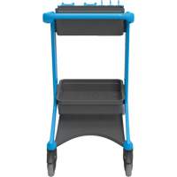 HyGo Mobile Cleaning Station, 30.7" x 20.9" x 40.6", Plastic/Stainless Steel, Blue JQ264 | King Materials Handling