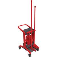 HyGo Mobile Cleaning Station, 30.7" x 20.9" x 40.6", Plastic/Stainless Steel, Red JQ265 | King Materials Handling