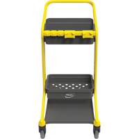 HyGo Mobile Cleaning Station, 30.7" x 20.9" x 40.6", Plastic/Stainless Steel, Yellow JQ267 | King Materials Handling