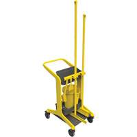 HyGo Mobile Cleaning Station, 30.7" x 20.9" x 40.6", Plastic/Stainless Steel, Yellow JQ267 | King Materials Handling