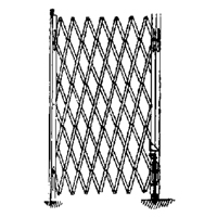 Galvanized Folding Security Gates, Fixed Single Folding, 4' L x 6' H Expanded KA035 | King Materials Handling