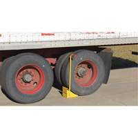 Ergo Handle Wheel Chock, Steel, Yellow, 8" W x 10-3/4" D x 9-1/8" H KI266 | King Materials Handling